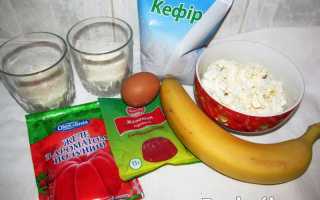 Банановый чизкейк с творогом рецепт с фото в духовке на кефире