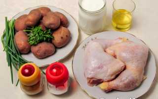 Куриные окорочка с картошкой в духовке – рецепт с фото пошагово