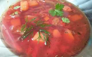 Постный борщ без мяса: пошаговый рецепт с фото