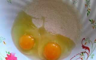 Манник на кефире с мандаринами