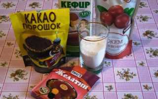 Вишневое, клюквенное и шоколадное желе из кефира