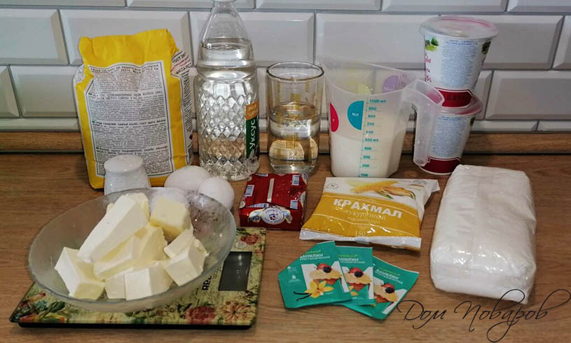 Торт наполеон с заварным кремом Торт наполеон с заварным кремом