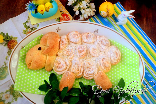 Пасхальный барашек из теста