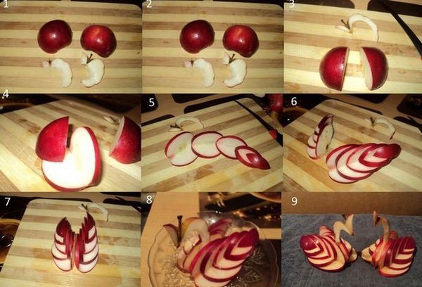 Нарезка яблока