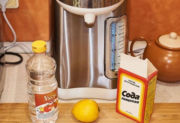 чистка накипи в чайнике содой