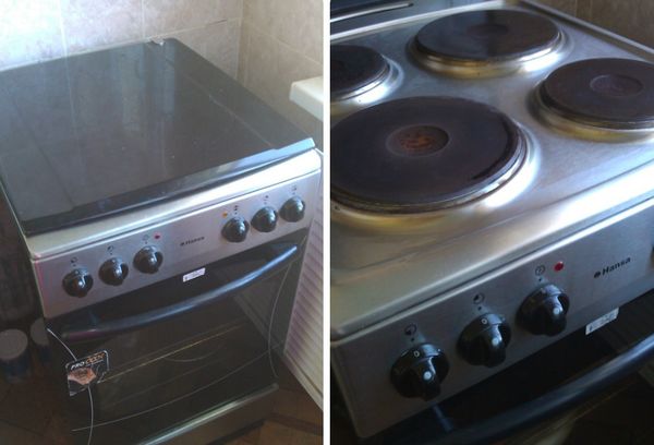 электрическая плита с металлической поверхностью