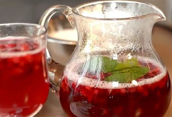 морс из ягод с мятой
