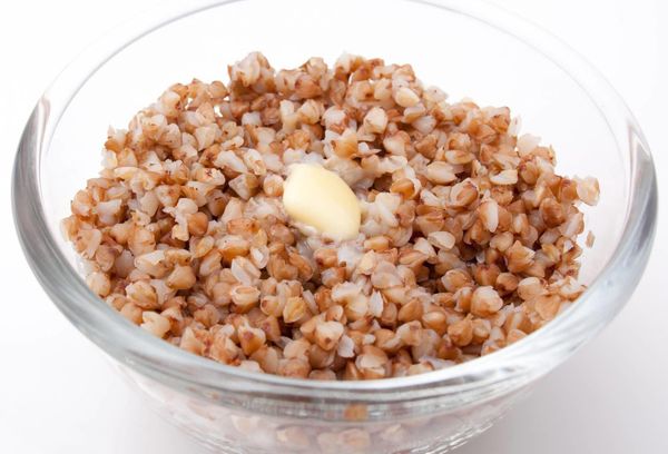 гречка в стеклянной посуде