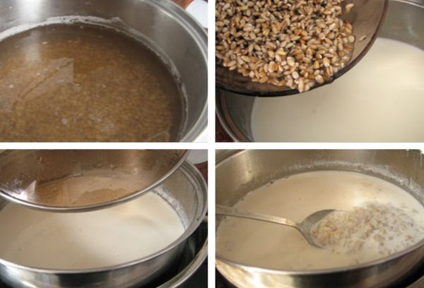 приготовление каши на молоке