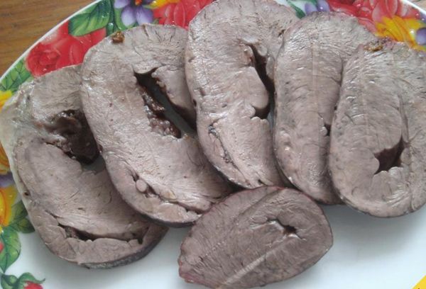 вареное свиное сердце