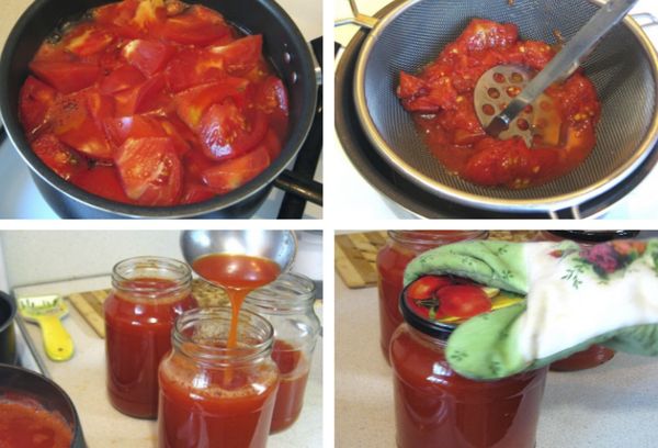 Приготовление томатного сока