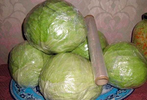 капуста обернутая в пищевую пленку