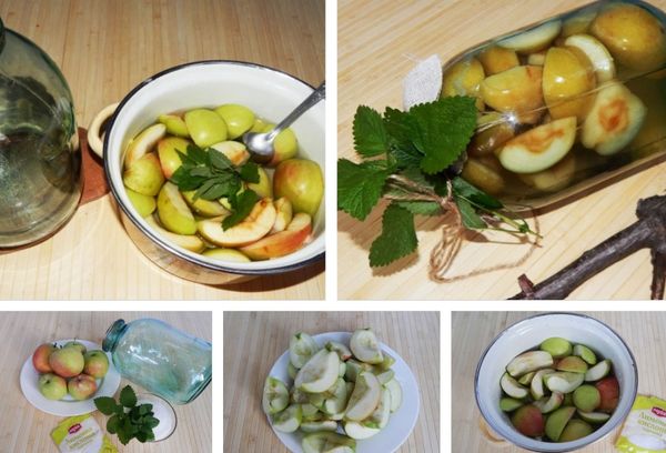 яблоки и мята