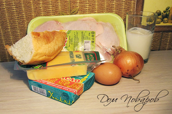 Ингредиенты для куриных котлет с сыром