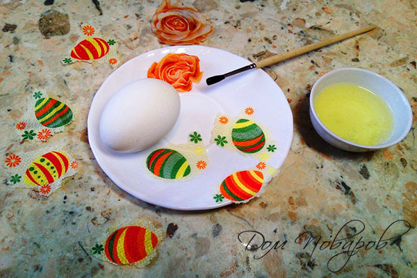 Картинки из салфеток для украшения пасхального яйца