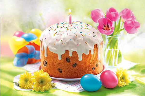 Кулич из теста без яиц